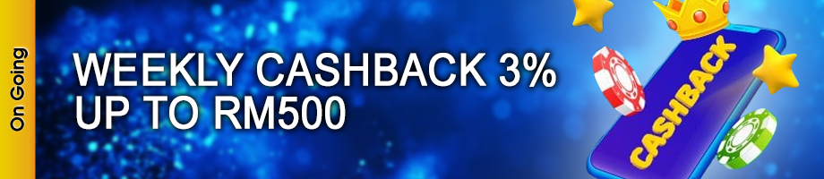 MAXIM999 Bonus: Weekly Cashback 3% Up To RM500 MAXIM999 Bonus: Weekly Cashback 3% Up To RM500